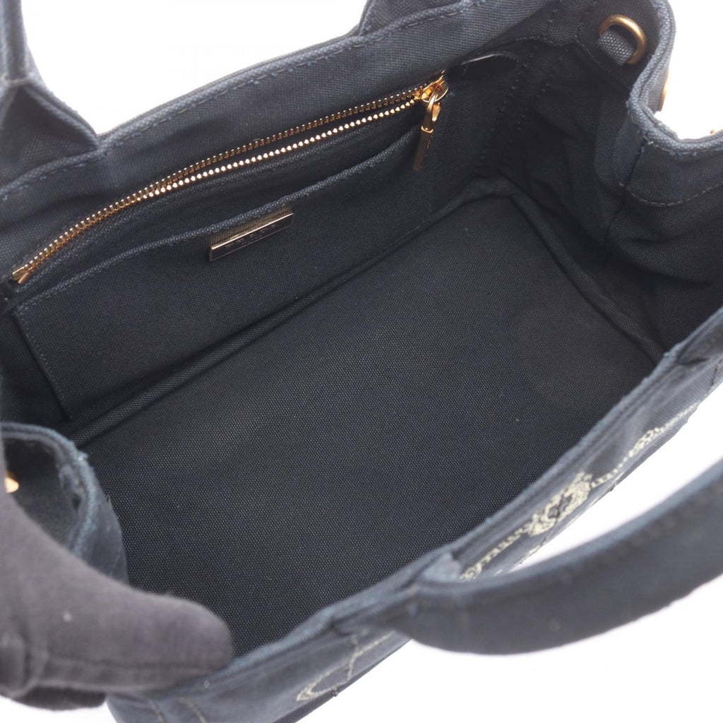 Prada Canapa Tote Bag, Canvas, Women's, Black