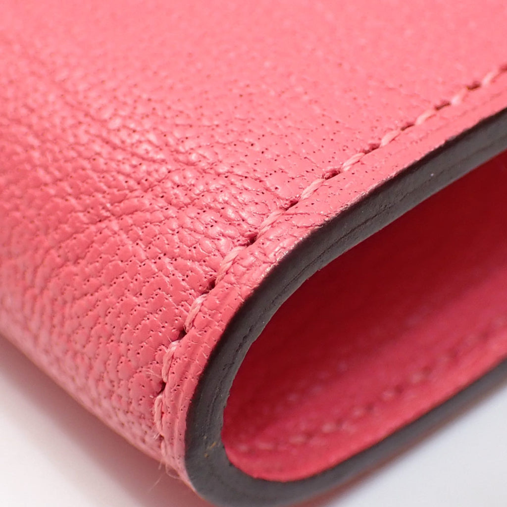 Hermes Hermès Kelly Wallet, Bifold Long Women's, Pink, Epsom Leather, A Stamp, Made in 2017