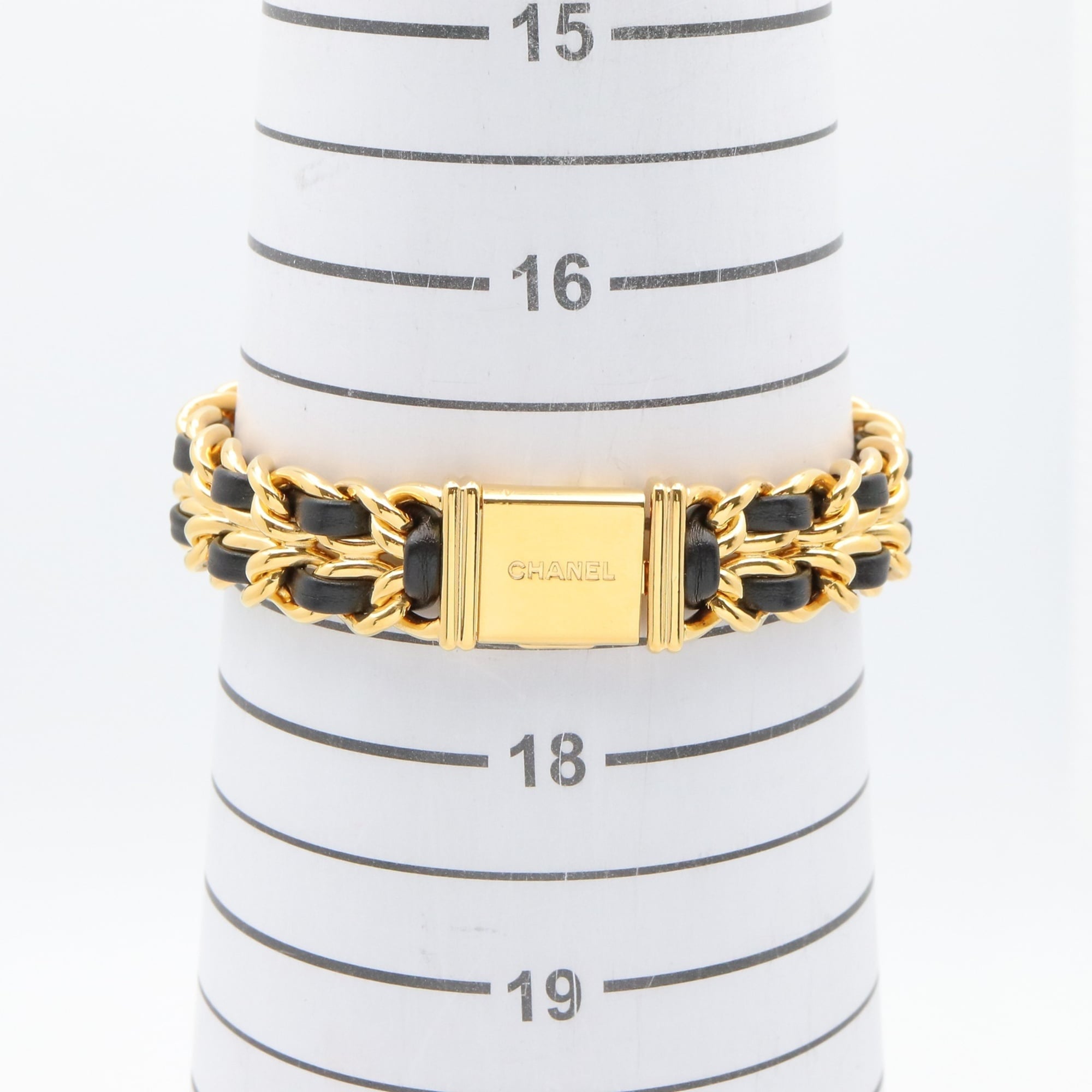 Chanel CHANEL Première XL Watch, Gold Plated (GP), Leather Strap, Women's, Black, H0001 — Very Good
