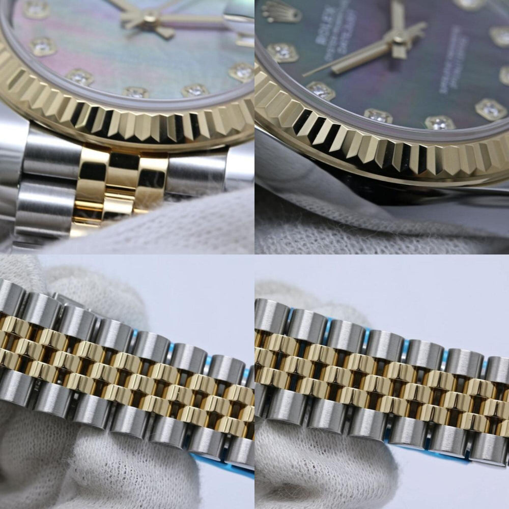 ROLEX Datejust 31 10P Diamond Black Shell 278273NG Random Serial Number Women's Watch SSx18K Yellow Gold 40460 — Like New