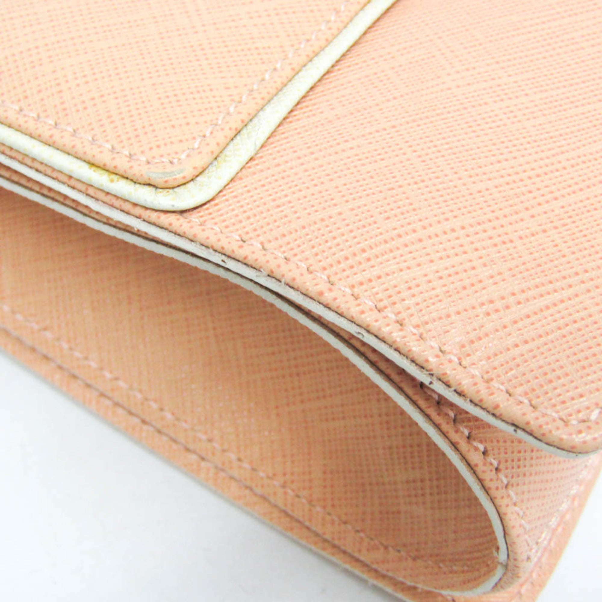 Salvatore Ferragamo Gancini Vara Ribbon Handle BW-21 6852 Women's Leather Handbag,Shoulder Bag Pale Orange