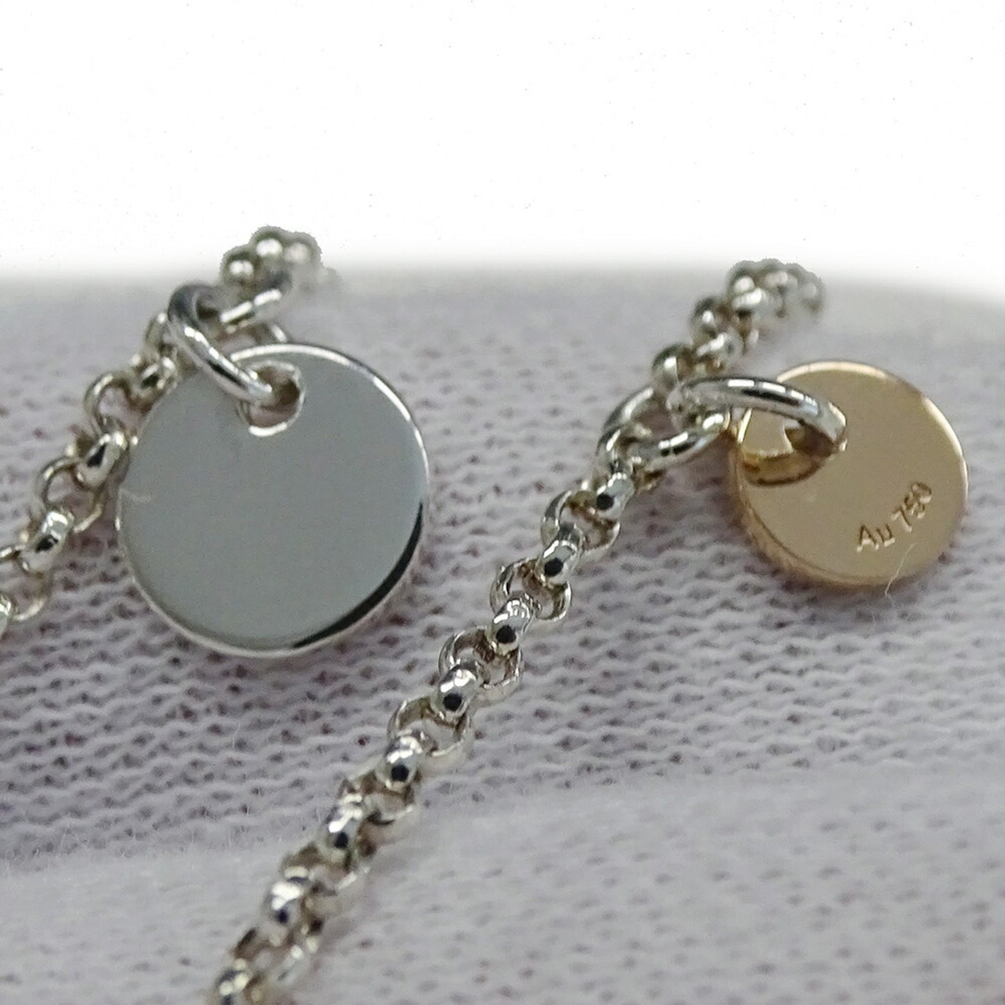 Hermes Hermès Ex Libris PM Bracelet for Women, SV925, 750PG, Silver, Pink Gold, ST Size, Polished