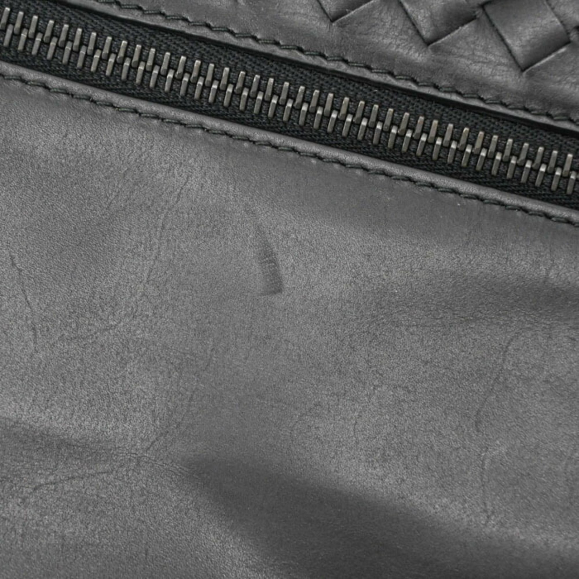 BOTTEGA VENETA Intrecciato Leather Shoulder Bag, Black, Men's, 405557 — New - Store Return
