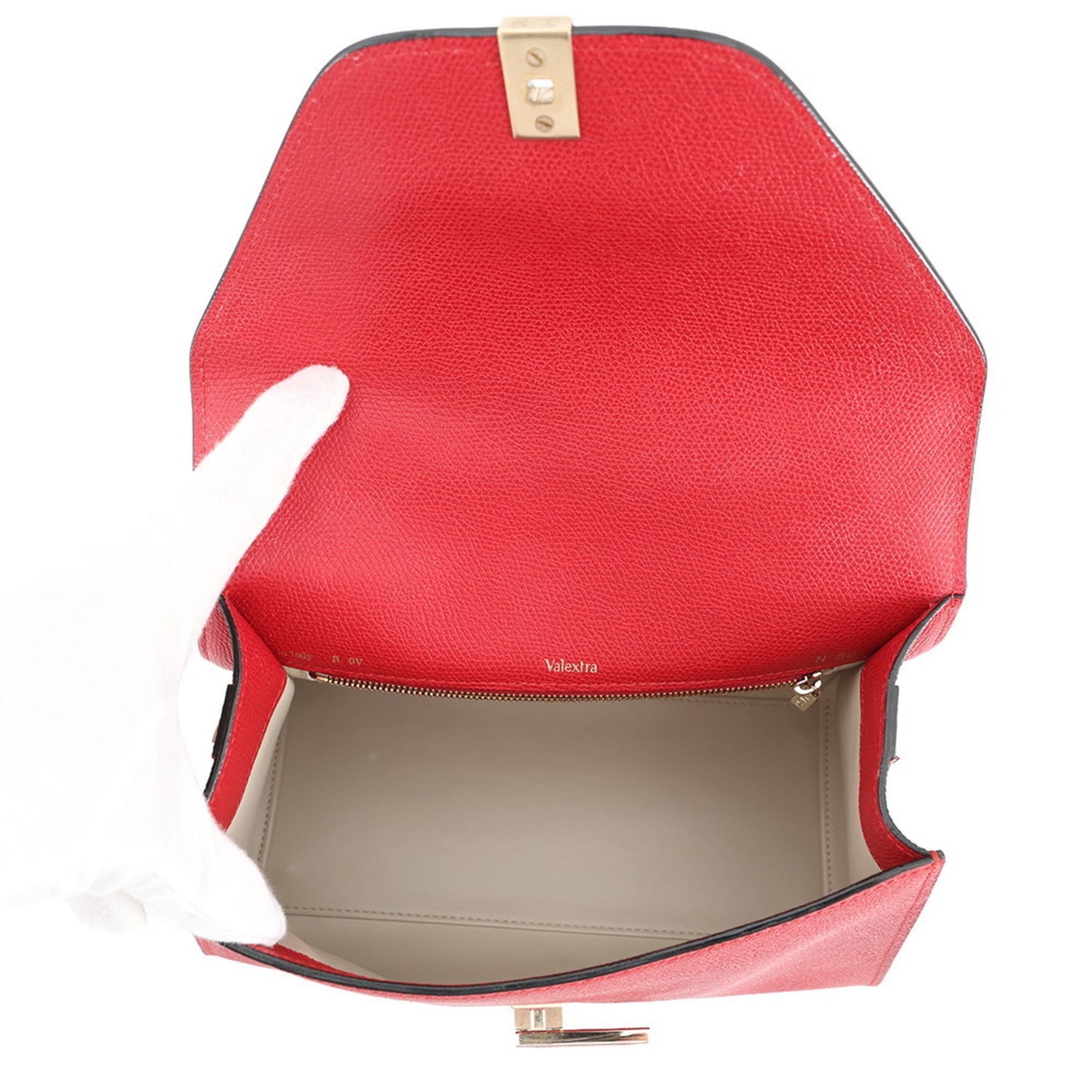 Valextra Iside Medium Handbag WBES0056028LOC99PTG 2-way Red