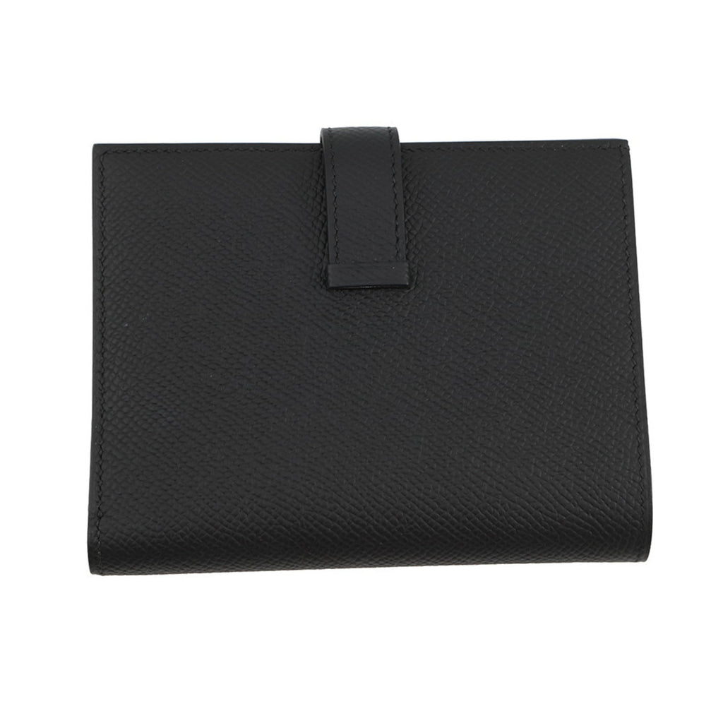 Hermes Hermès Bearn Compact Bifold Wallet in Black, Epson, B Stamp, Epson Black