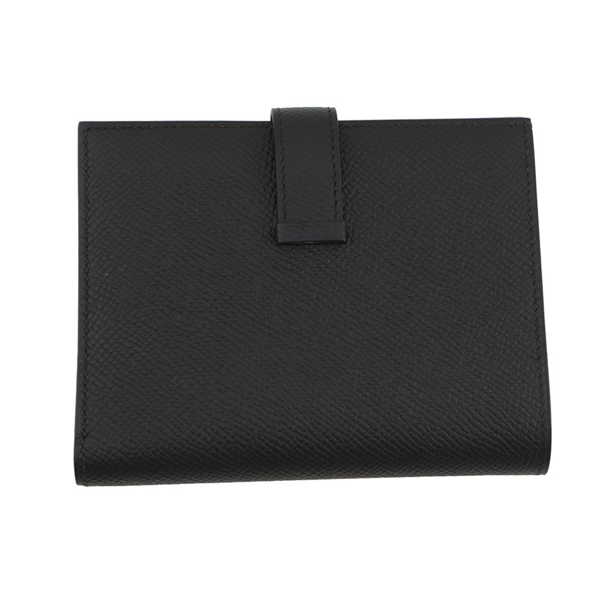 Hermes Hermès Bearn Compact Bifold Wallet in Black, Epson, B Stamp, Epson Black