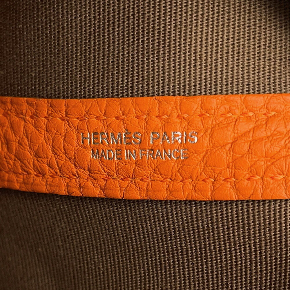 Hermes Garden TPM Tote Bag, Etoupe Orange, Toile Officier Negonda, W Stamp, Party, Garden, Handbag, Women's HERMES — Like New
