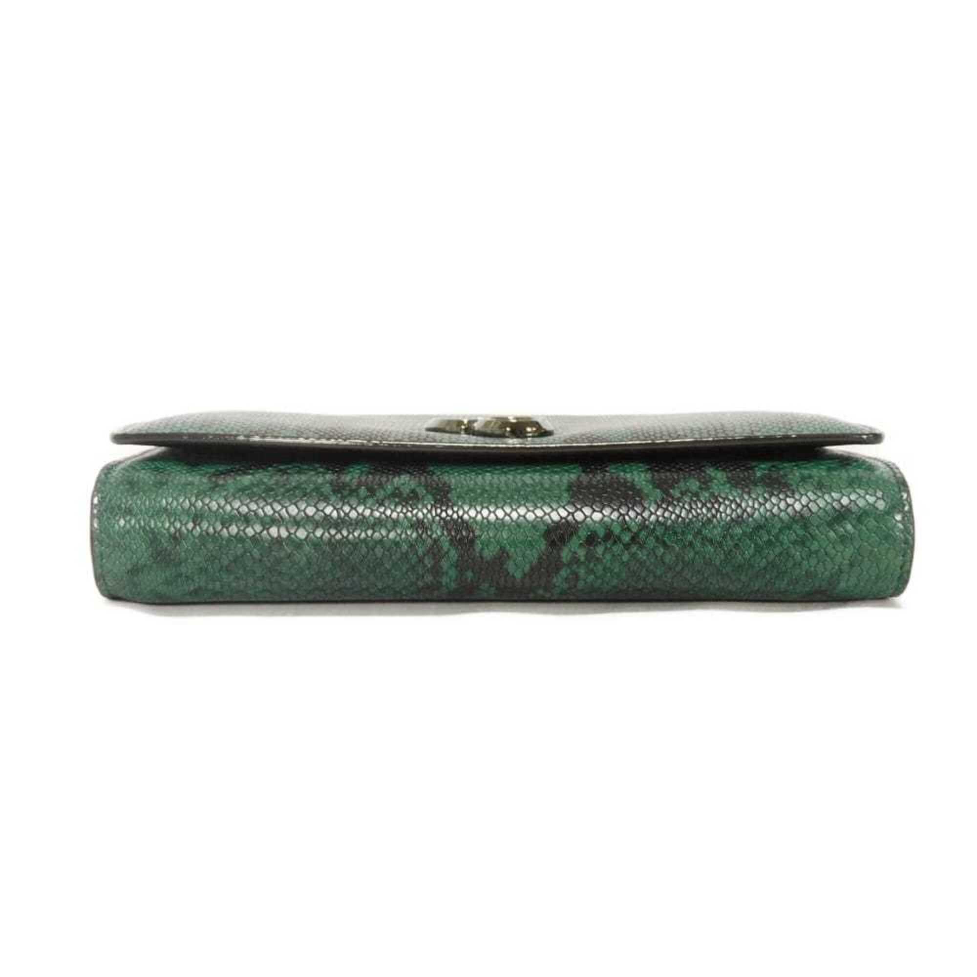 Jimmy Choo JIMMY CHOO Shoulder Bag Varenne Chain New Logo Snake 2WAY Clutch JC Green 202VARENNE Men's Women's — New - Store Return