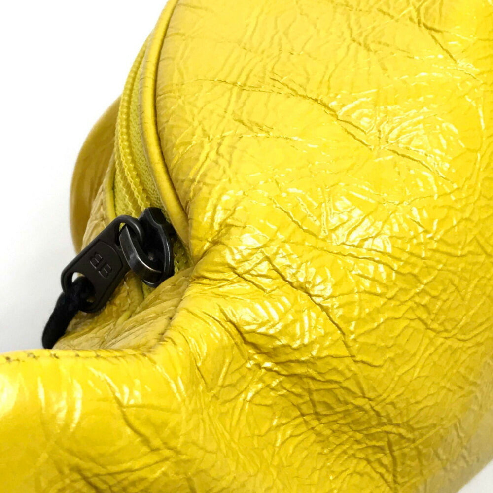 BALENCIAGA 529550 EXPLORER BELT PACK Body Bag Leather Men's Women's Yellow E-190904-55 — New - Store Return