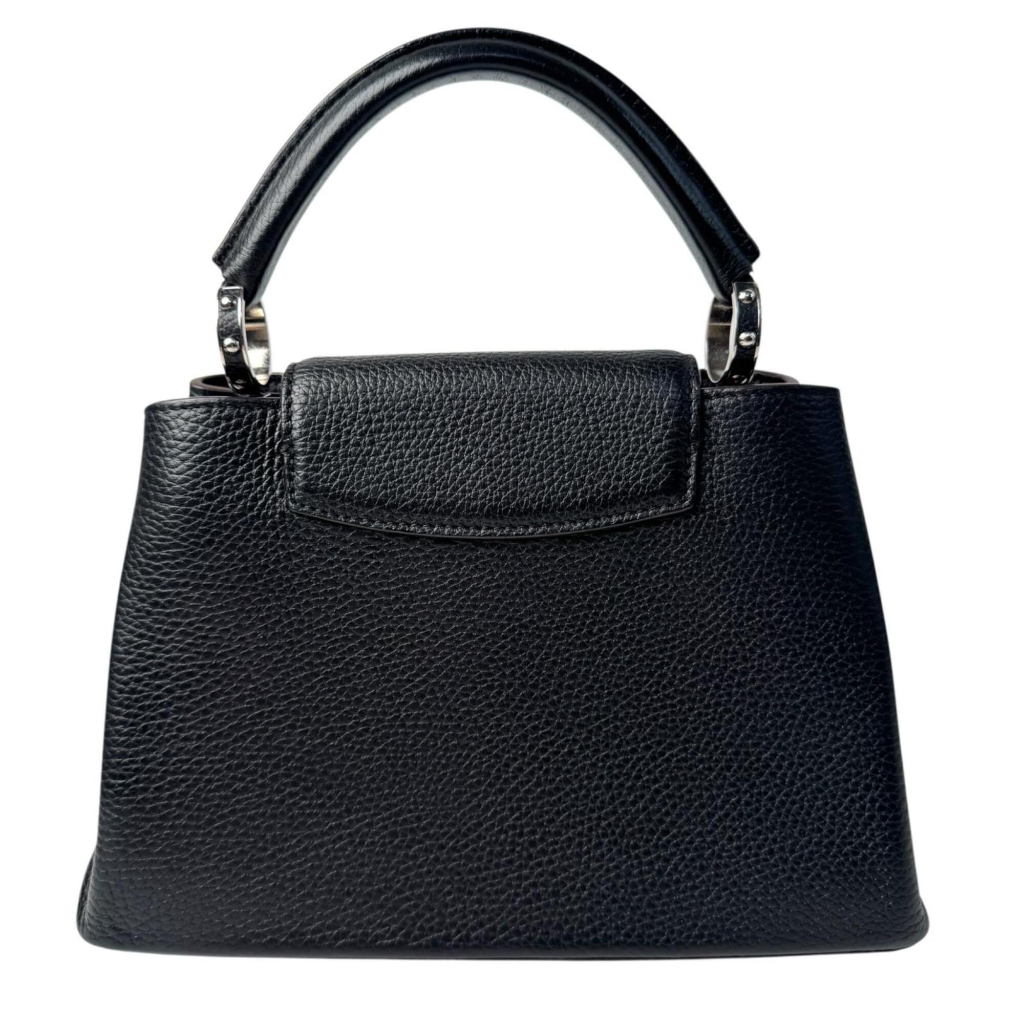 Louis Vuitton Capucines BB M94586 AH2164 2-way Shoulder Bag/Handbag, Black, Crossbody, Women's — Like New
