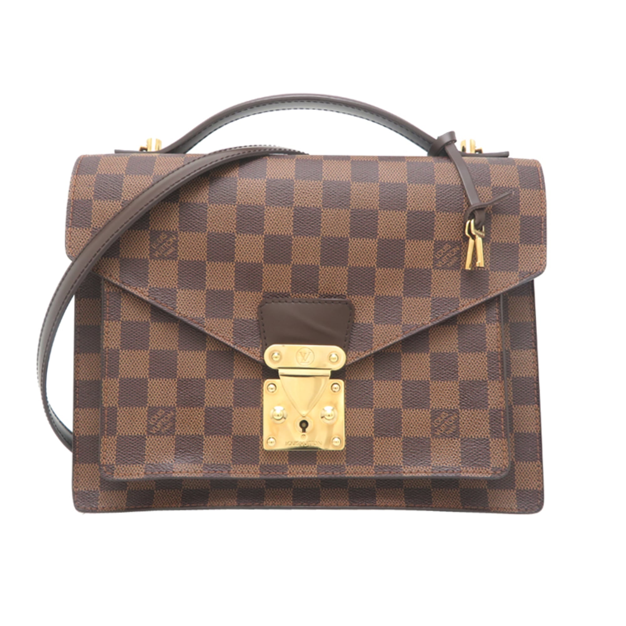 Louis Vuitton Monceau 28 Special Order Handbag for Men and Women, N48088 (Discontinued) Damier Ebene (Brown)