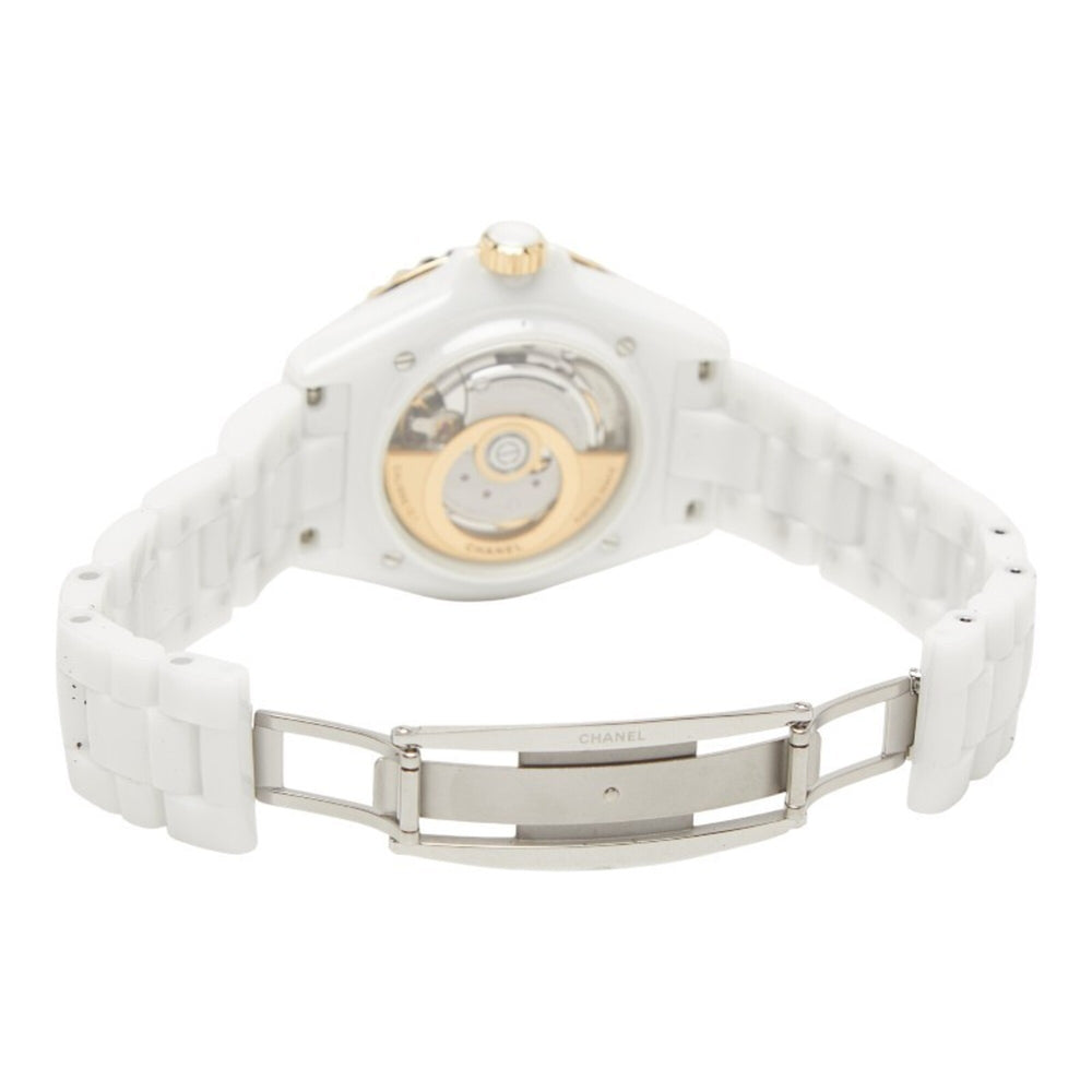 Chanel J12 Caliber 12.1 Watch H9540 Automatic (with manual winding) White Dial 18K Yellow Gold Ceramic Ladies CHANEL — Very Good
