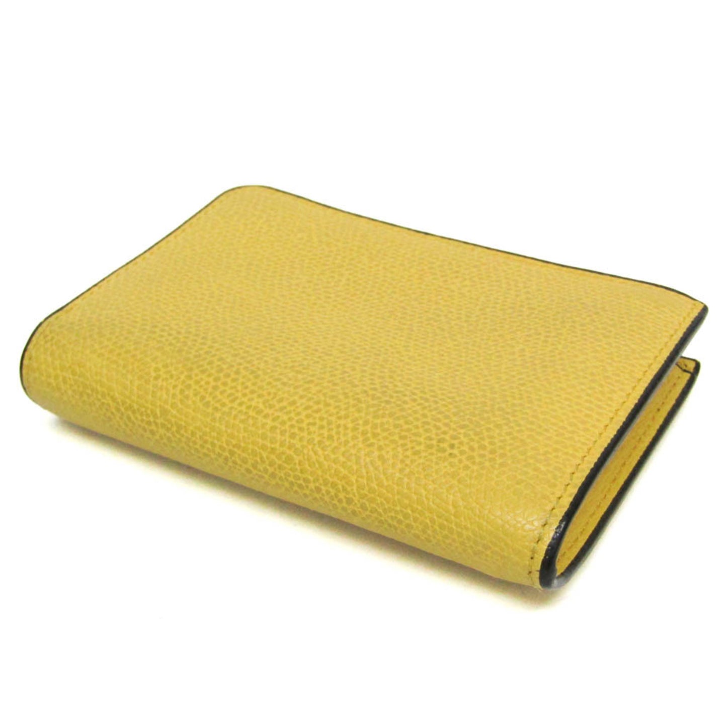 Valextra Multi-case Key Ring Women,Men Leather Coin Purse/coin Case Yellow
