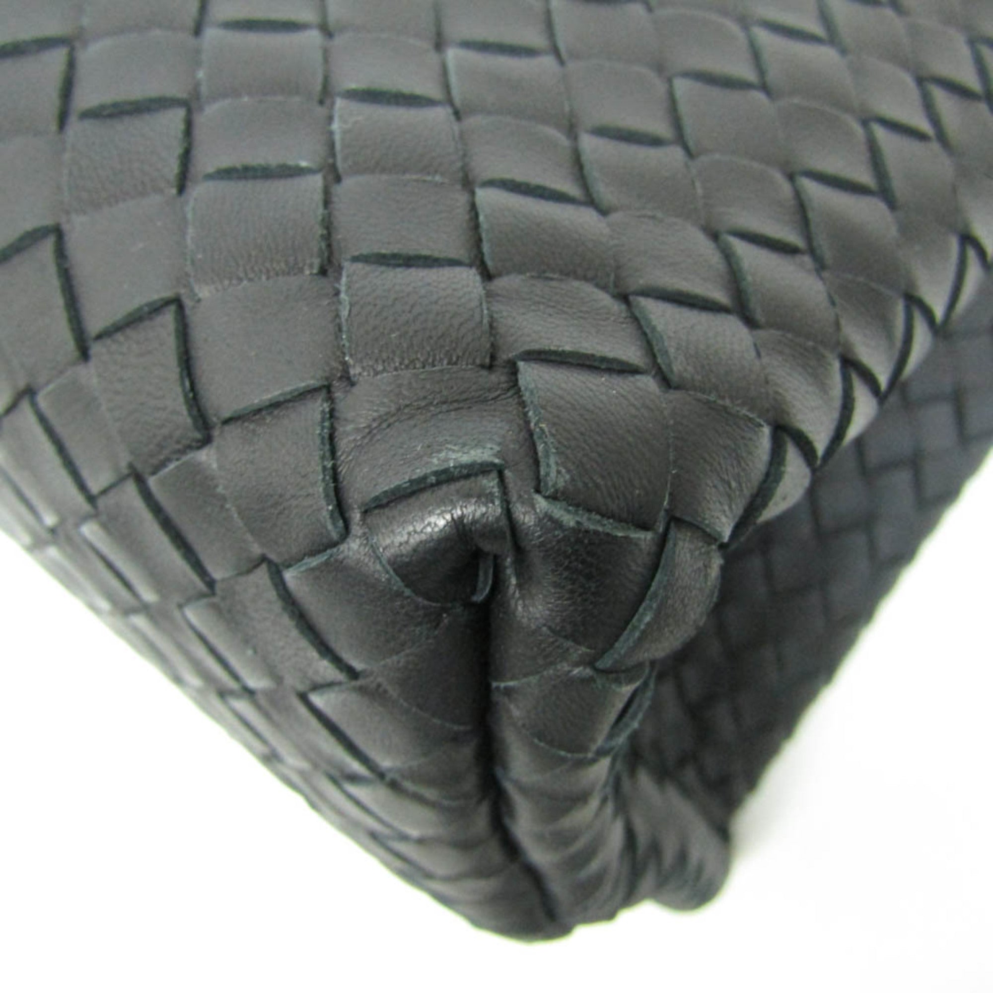 Bottega Veneta Intrecciato Rome Leather Handbag,Shoulder Bag Black — Like New