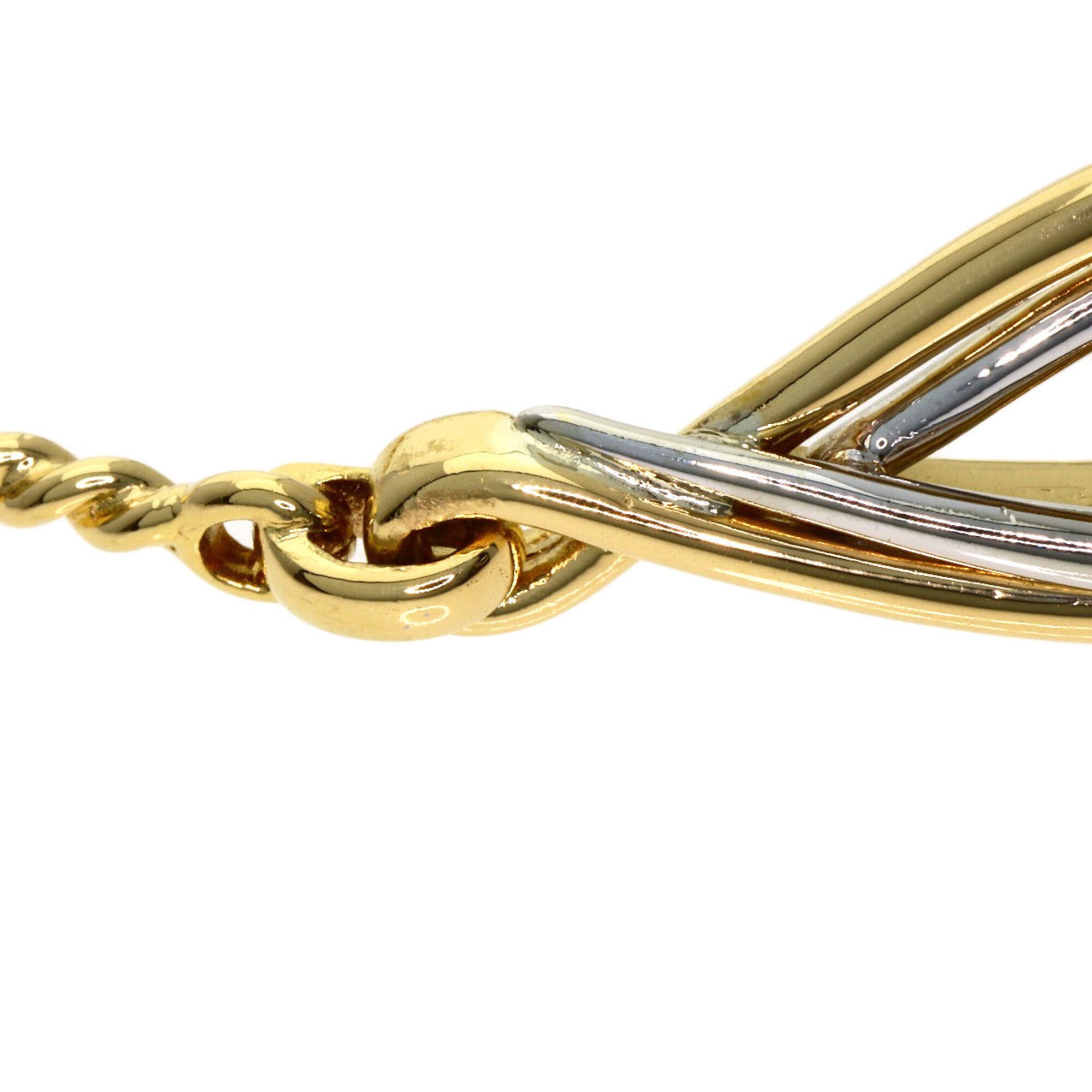 Christian Dior Twist Motif Bracelet, 18K Yellow Gold/18KWG, Women's — Like New