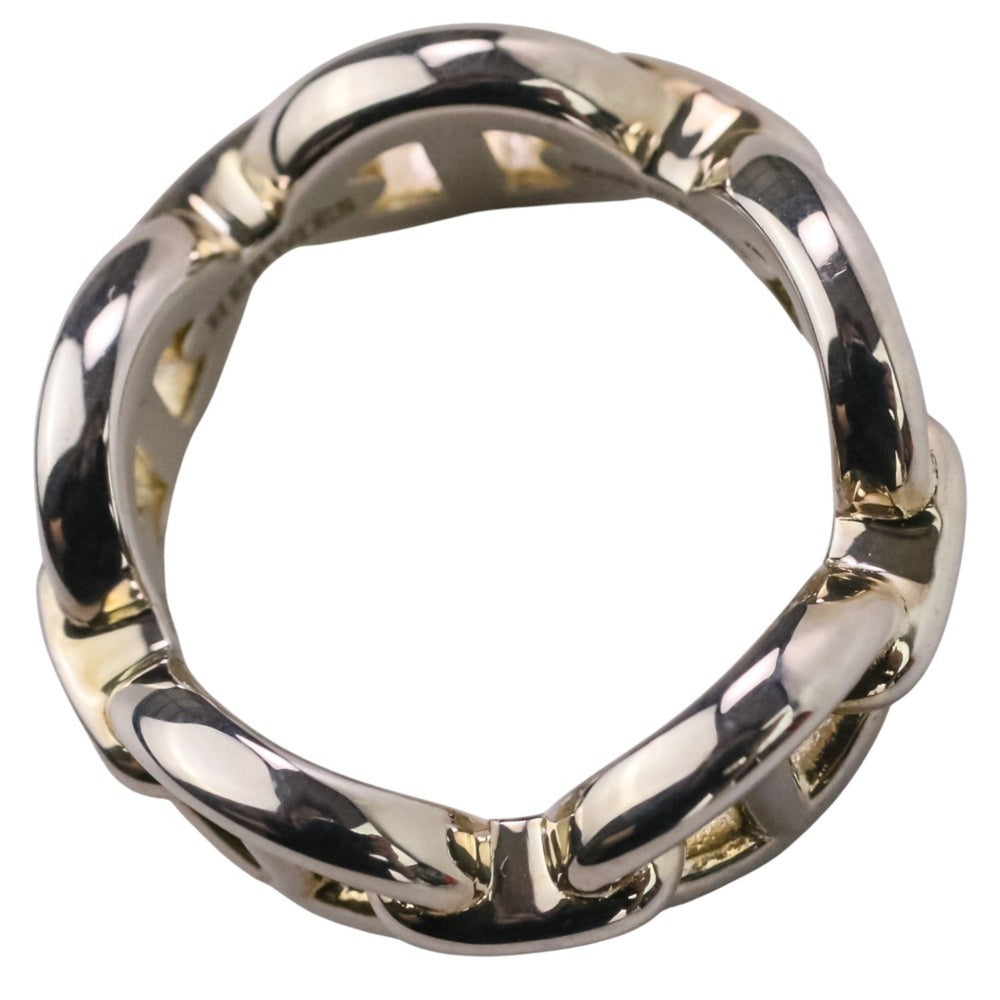 HERMES Chaine d'Ancre Enchaine PM AG925 Ring, Size 49 (equivalent), Silver, Women's — Like New