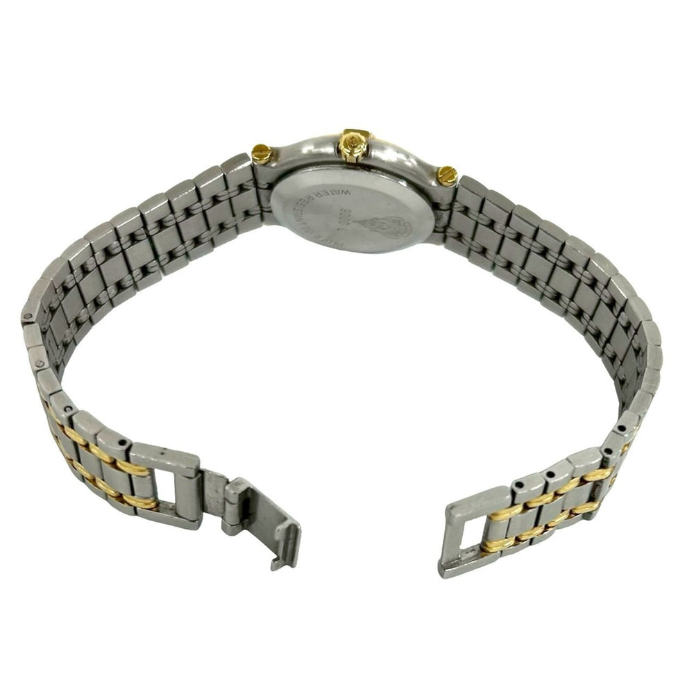 GUCCI 9000L Logo Engraved Stainless Steel Quartz Wristwatch, Silver, 26018 — Good