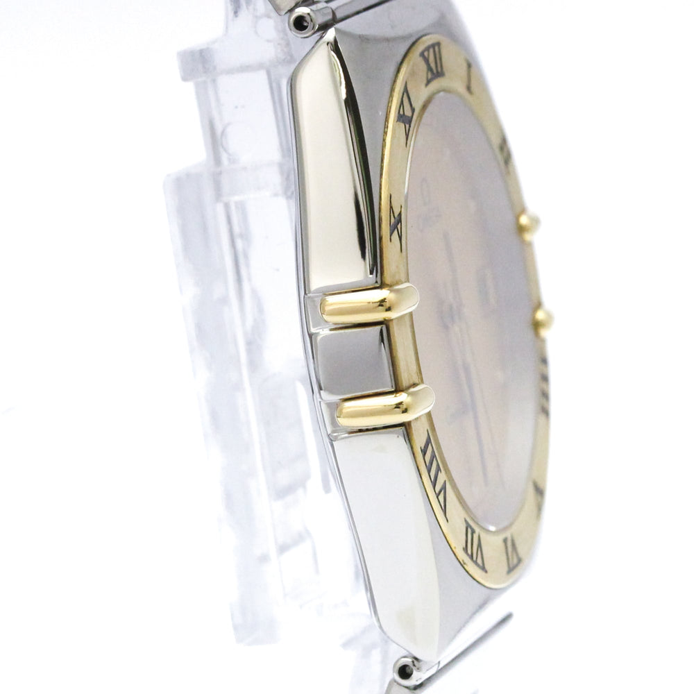 OMEGA Constellation 18K Gold Steel Quartz Mens Watch 396.1070 Polished — Very Good