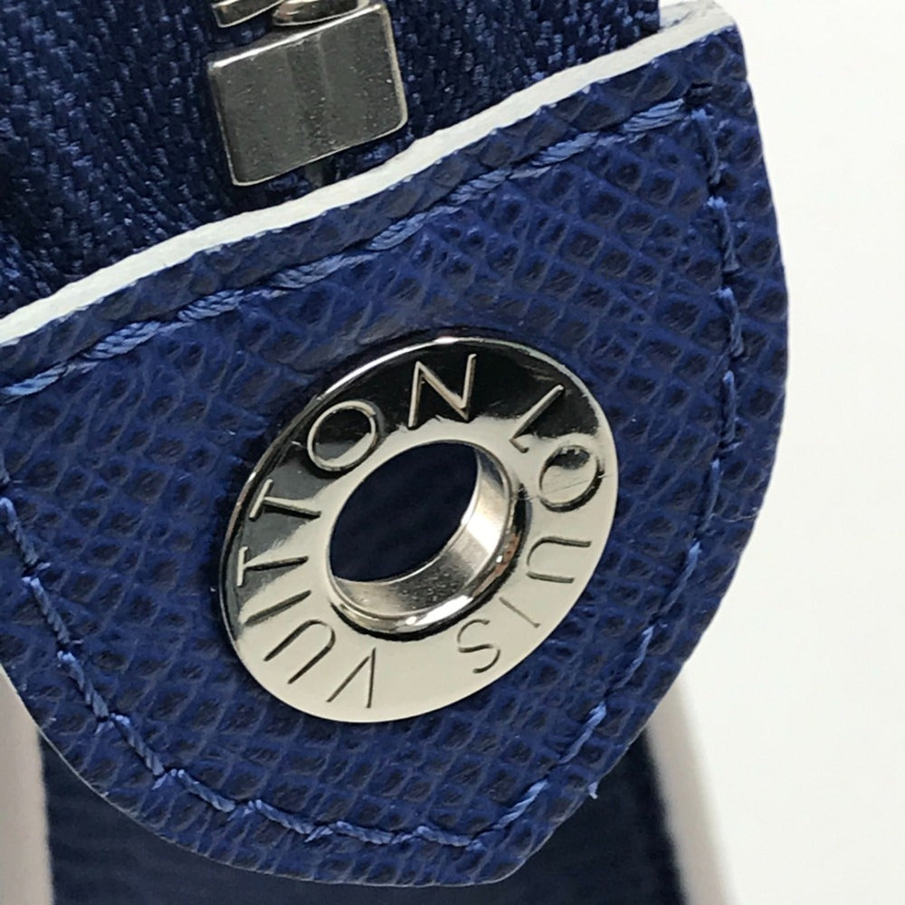 LOUIS VUITTON M30399 Taiga Pochette Voyage MM Clutch Bag/Pouch/Second Bag in Leather, Men's, Cobalt Blue — Like New