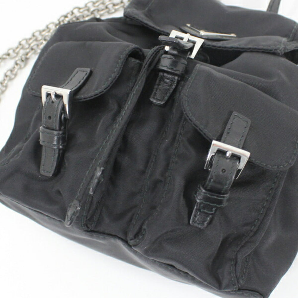 Prada PRADA Shoulder Bag Mini Backpack Nylon Black 1BH029 Women's NERO KM2805 — Like New