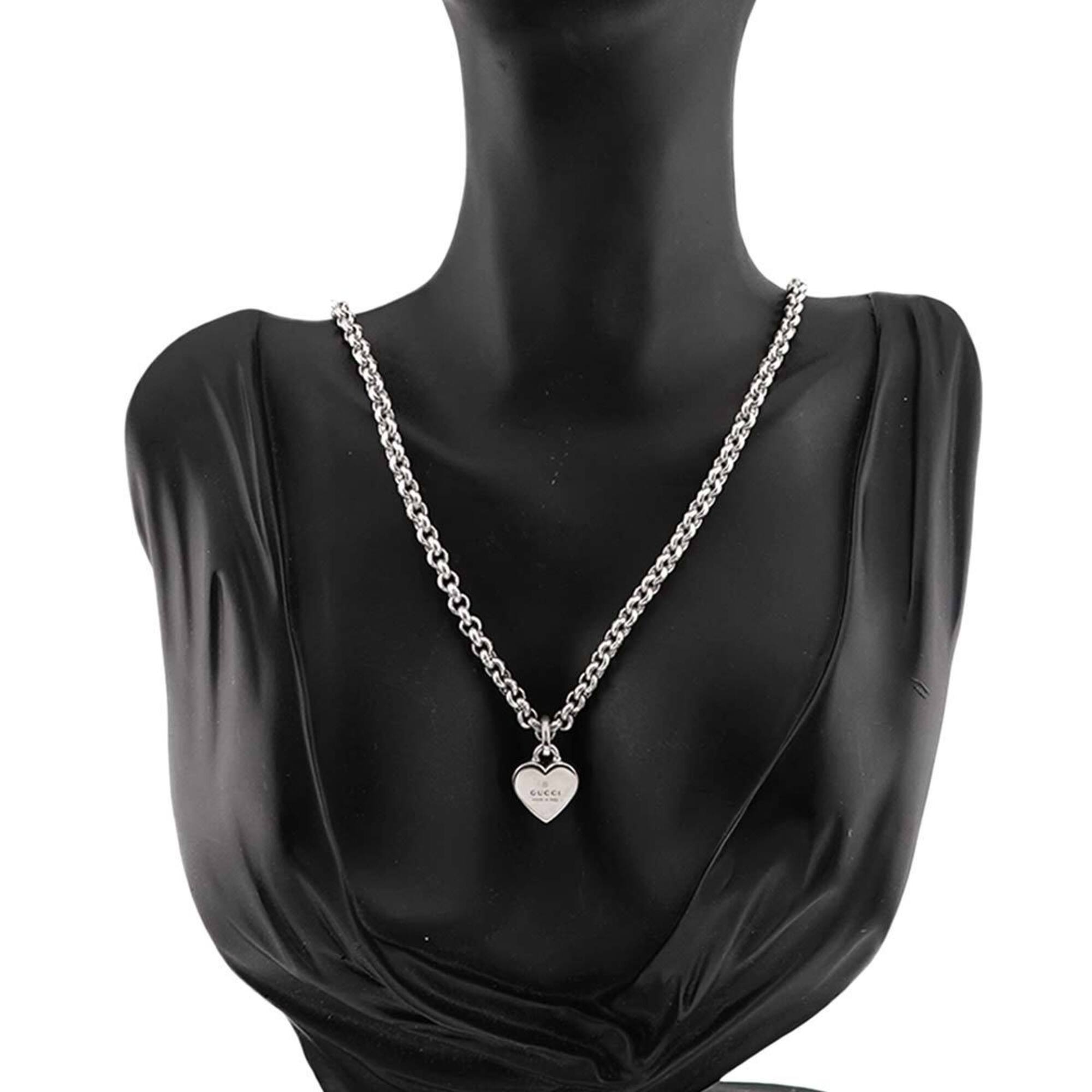 Gucci GUCCI Necklace 56cm SV Sterling Silver 925 Heart — Like New