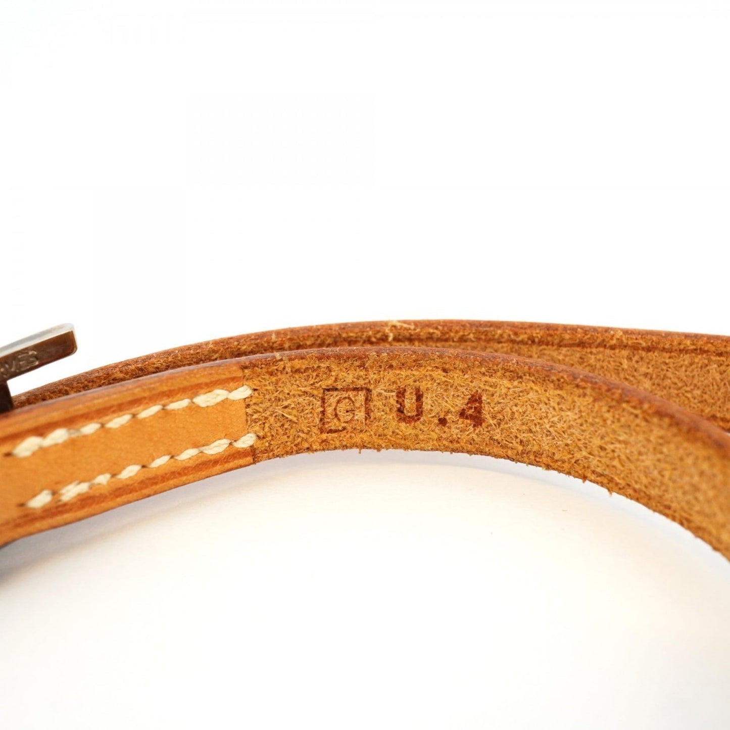 Hermes Hermès Api 3 Bracelet in Metal, Leather, Silver, and Light Brown for Men Women