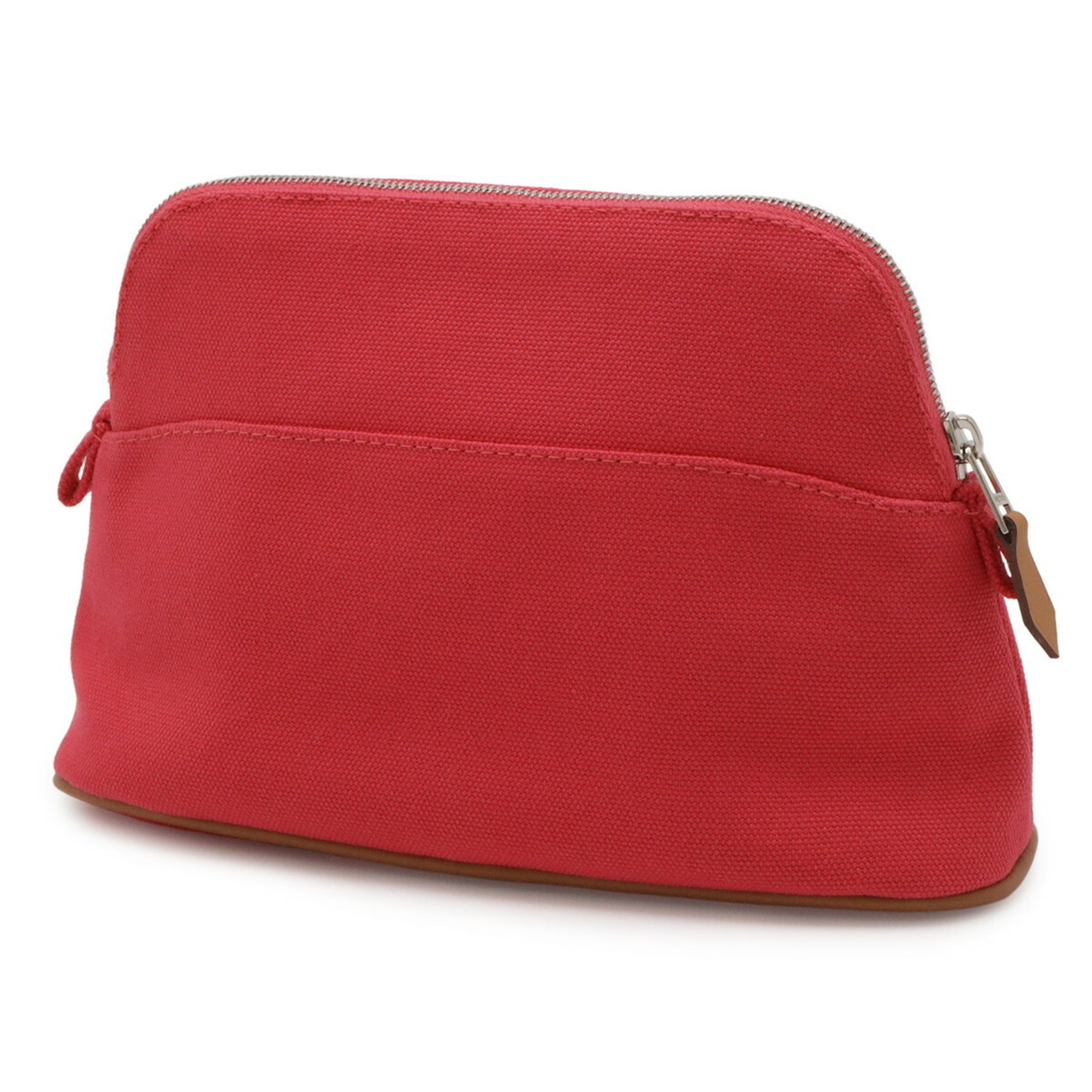 HERMES Bolide Pouch 20 Handbag Multi-purpose Canvas Leather Fuchsia Pink — New - Store Return