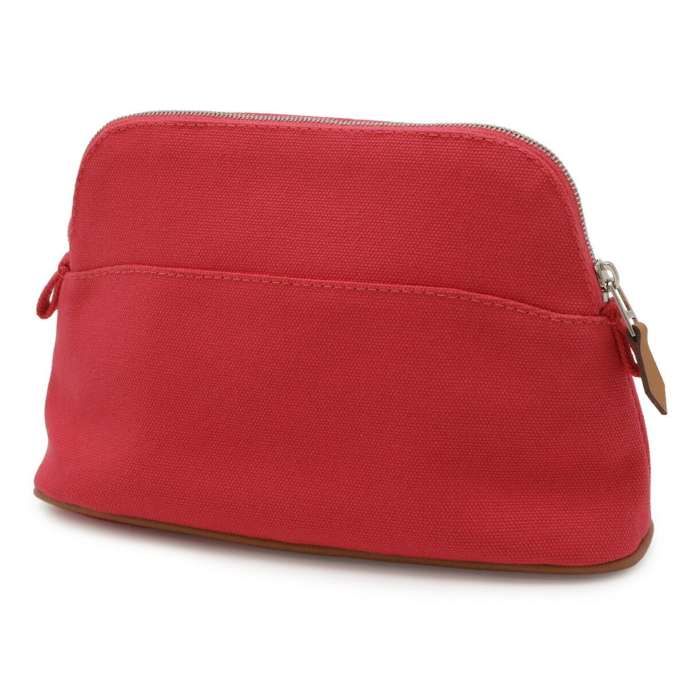 HERMES Bolide Pouch 20 Handbag Multi-purpose Canvas Leather Fuchsia Pink — New - Store Return