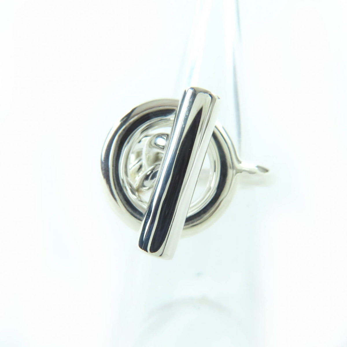 HERMES Croisette GM AG925 Ring, Silver, Size 51 (approximately equivalent to Japanese size), Weight: 14.6g, Women's — Like New