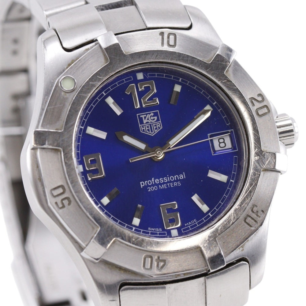 TAG Heuer 2000 Exclusive Watch WN1112 Stainless Steel Quartz Analog Blue Dial Men's — Good