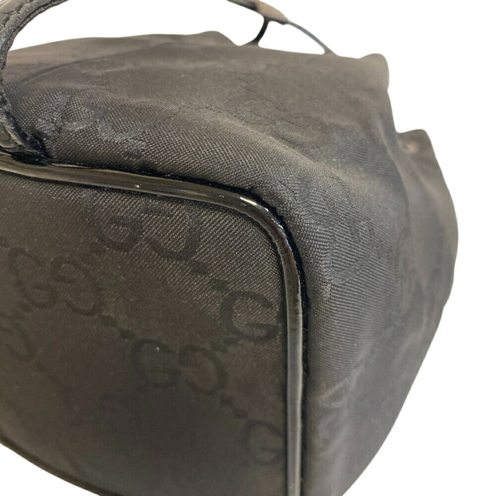 GUCCI 039 0973 002113 Vanity Pouch with GG Pattern, Black