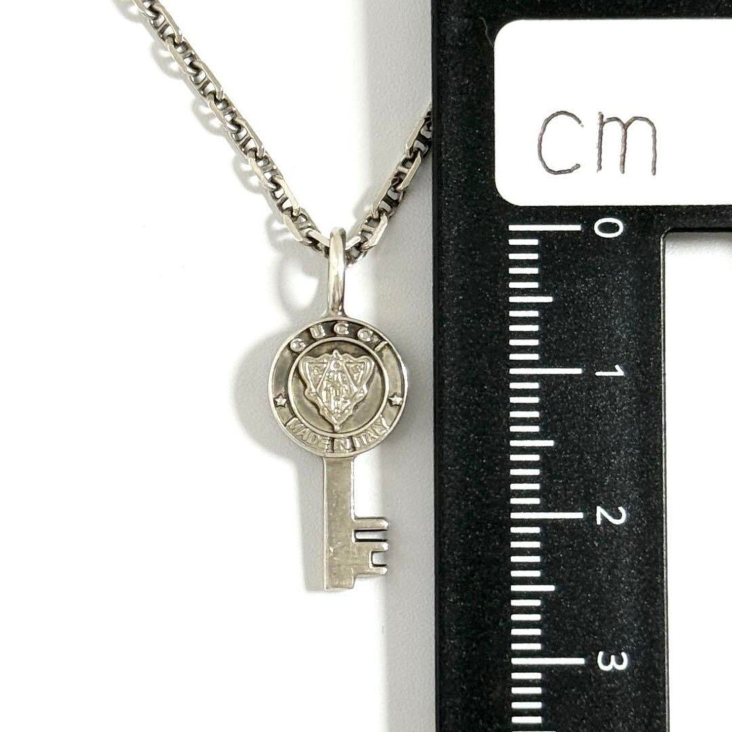 Gucci Men's Women's Crest Key Pendant Necklace 925