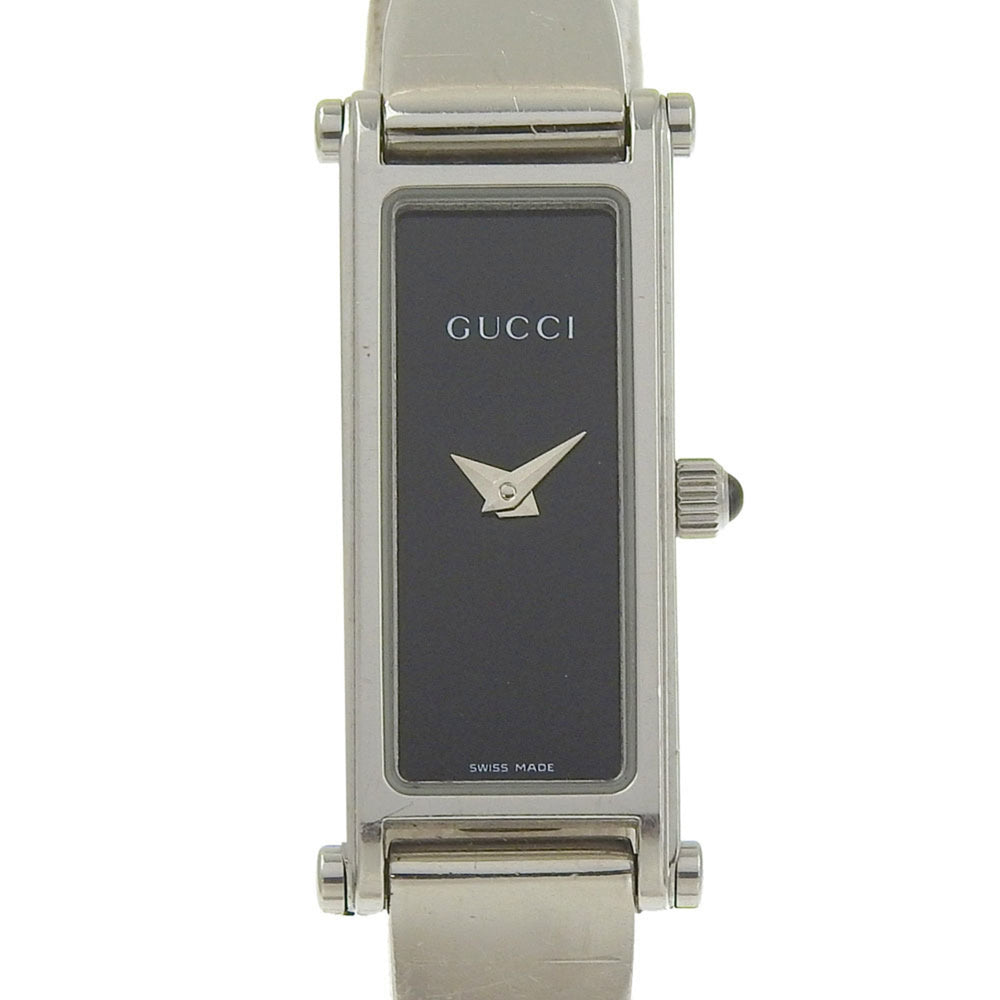 Gucci GUCCI watch 1500L stainless steel quartz analog display black dial women's — Good