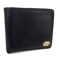 GUCCI Interlocking G Wallet 575985 Black Leather Men's Bifold