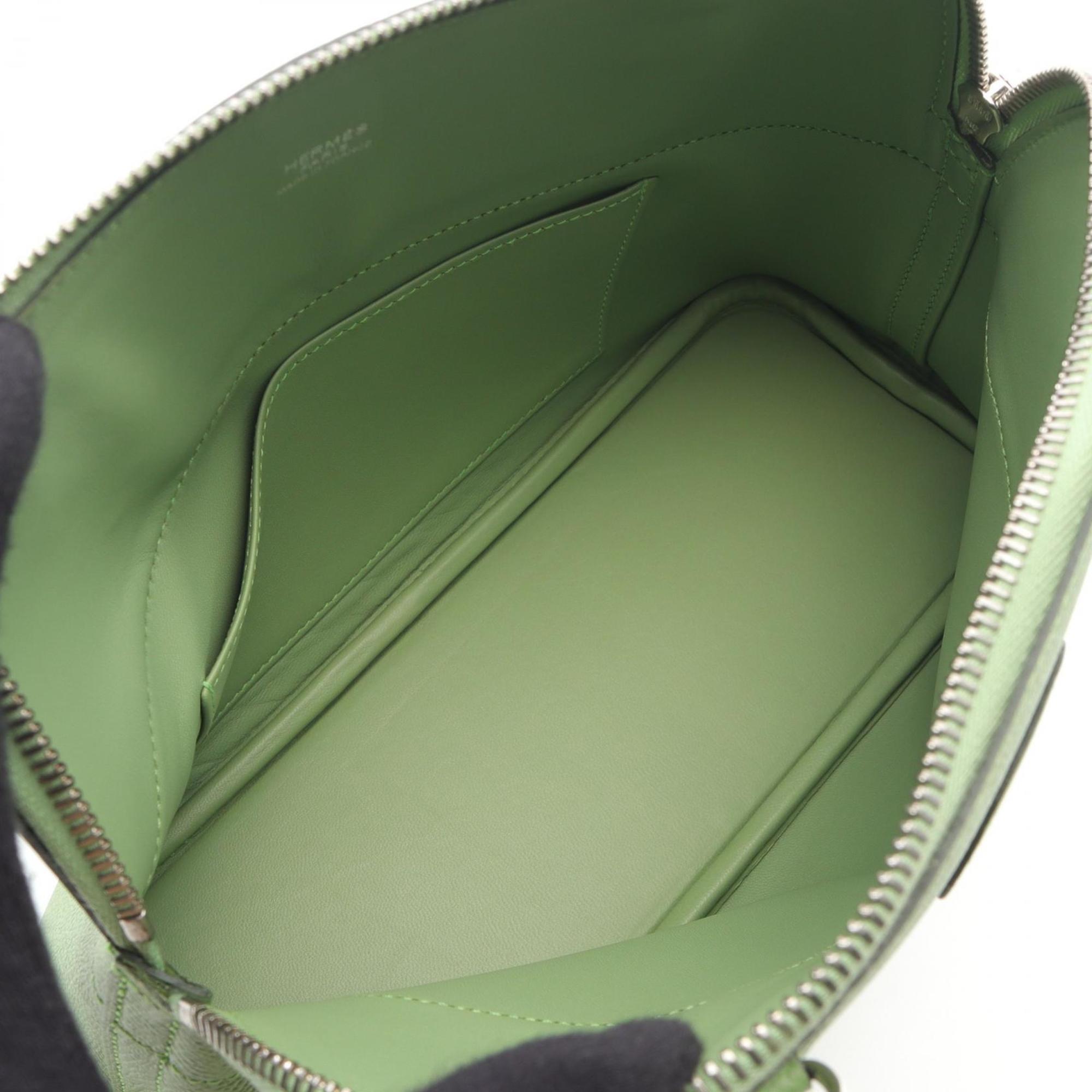 Hermes Hermès Bolide 27 Vert Cricket handbag, Epsom leather, women's, green