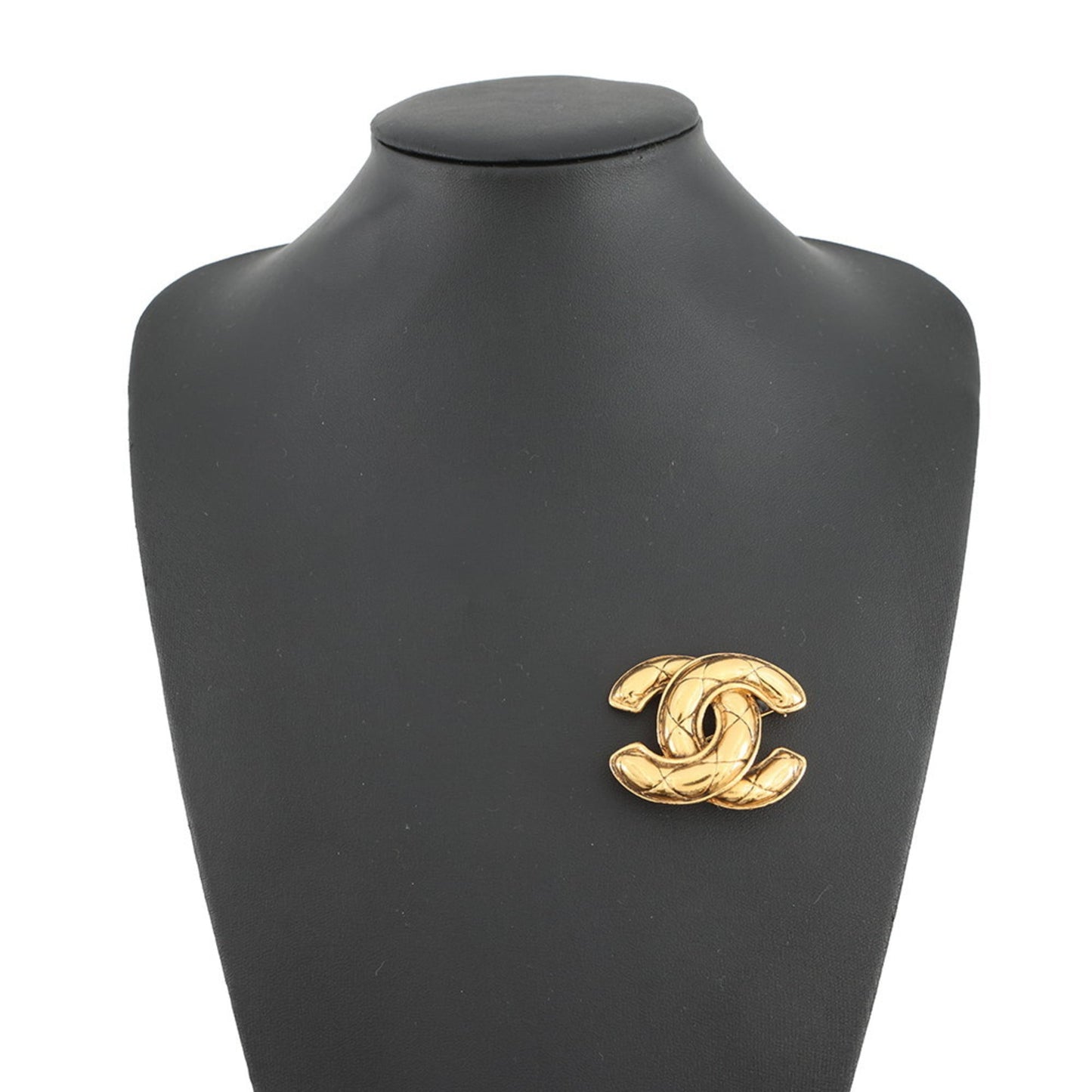 Chanel Coco Mark Matelasse Metal Brooch CHANEL
