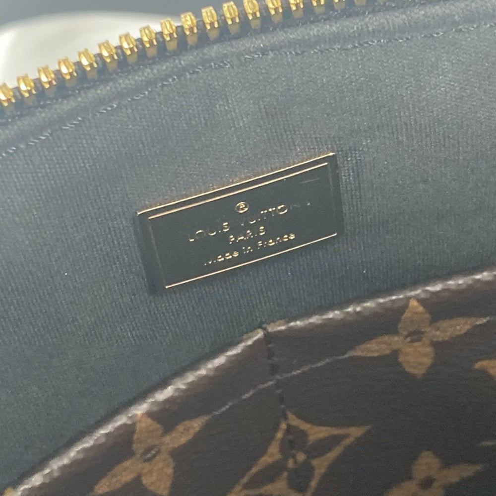 LOUIS VUITTON M54626 Vernis Tote Miroir 2-Way Bag, Shoulder Handbag, Patent Leather/Monogram Canvas, Women's, Noir Black — Like New