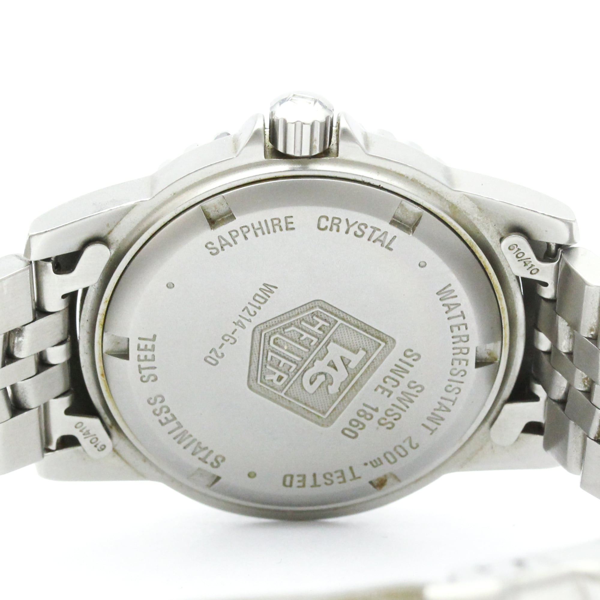 TAG HEUER Professional Stainless Steel Quartz Mens Watch WD1214 — Good