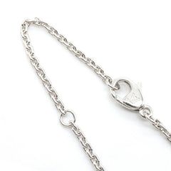 Louis Vuitton Pendant Volte 1 GM Diamond Necklace, 18K White Gold (18KWG), Diamond, Men's/Women's, Silver/Clear Tone — Like New