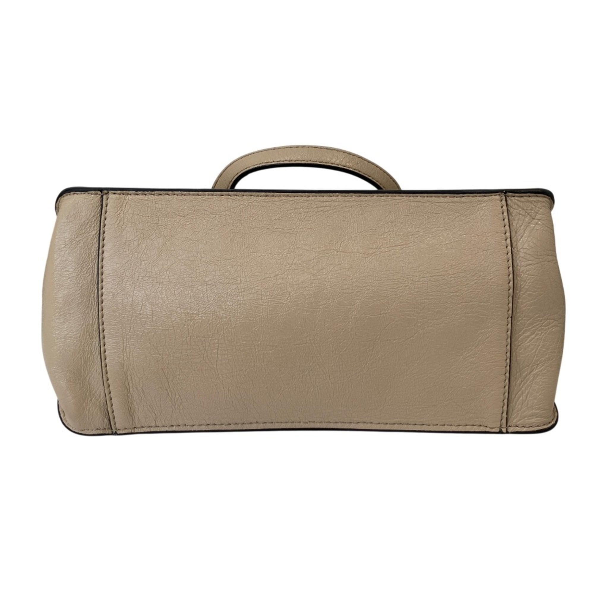 FENDI Flip Leather 3-Way Shoulder Bag 8DT302-A94WA199-0189 Greige Women's — Like New