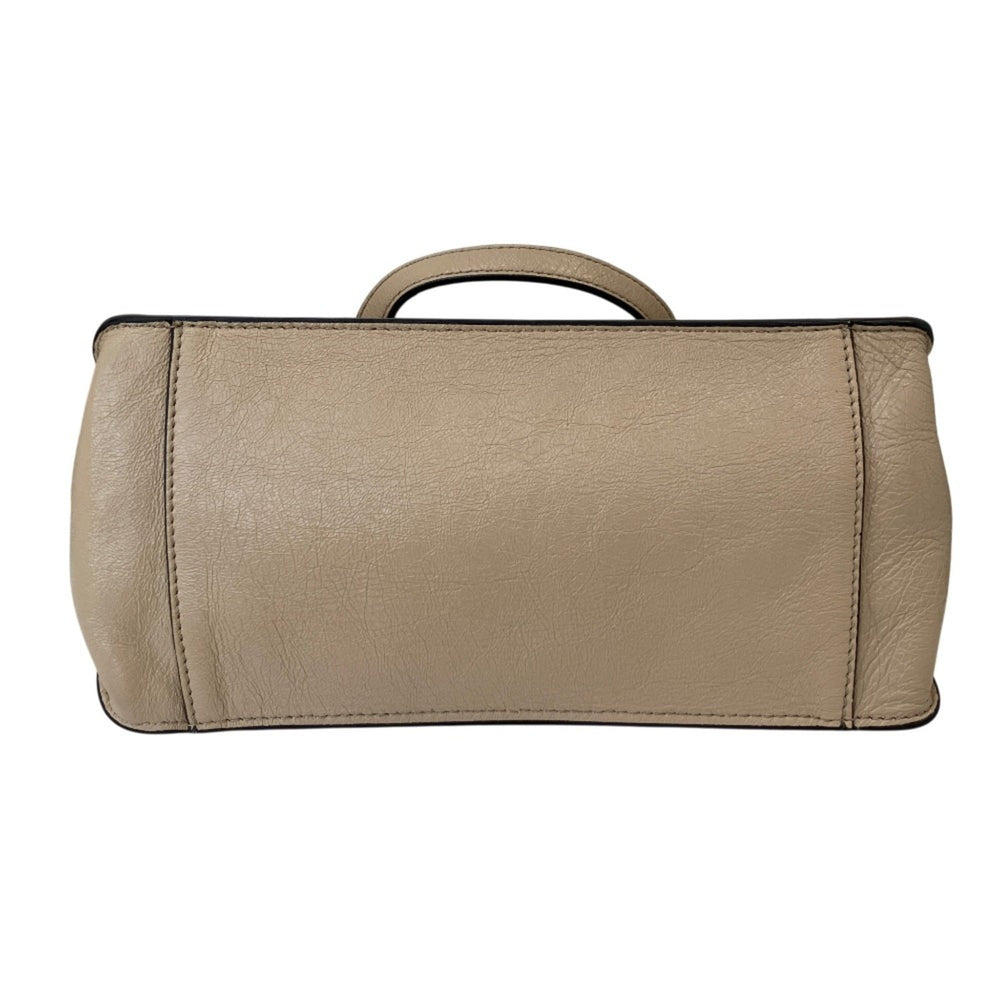 FENDI Flip Leather 3-Way Shoulder Bag 8DT302-A94WA199-0189 Greige Women's — Like New