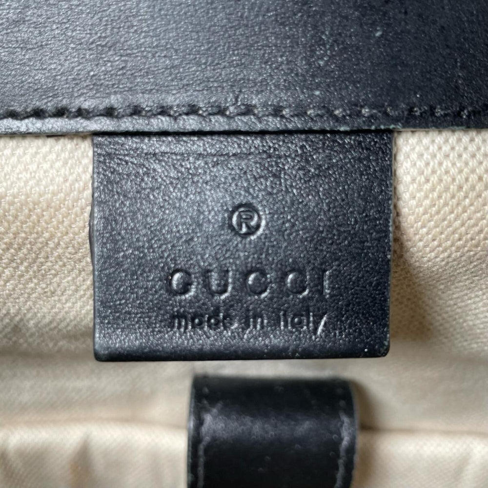 Gucci GUCCI Backpack GG Embossed Leather 625770 Black — Like New