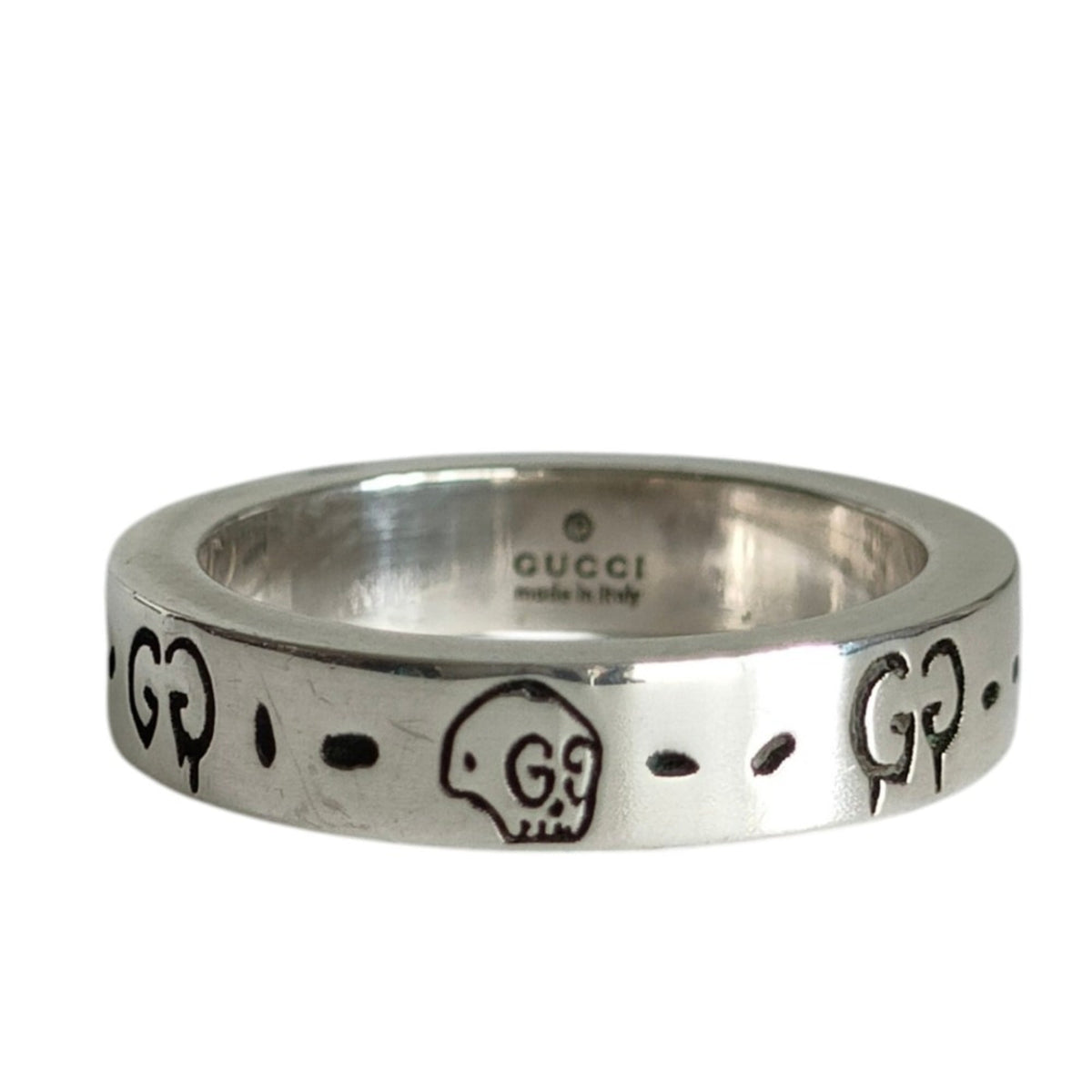 GUCCI 925 Ghost Skull Ring, Silver, Men's and Women's Accessory — Like New