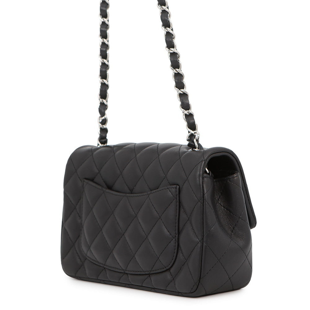 Chanel Chain Shoulder Bag Mini Matelassé 20 Coco Mark Lambskin A69900 CHANEL Black Handbag Women's — Like New