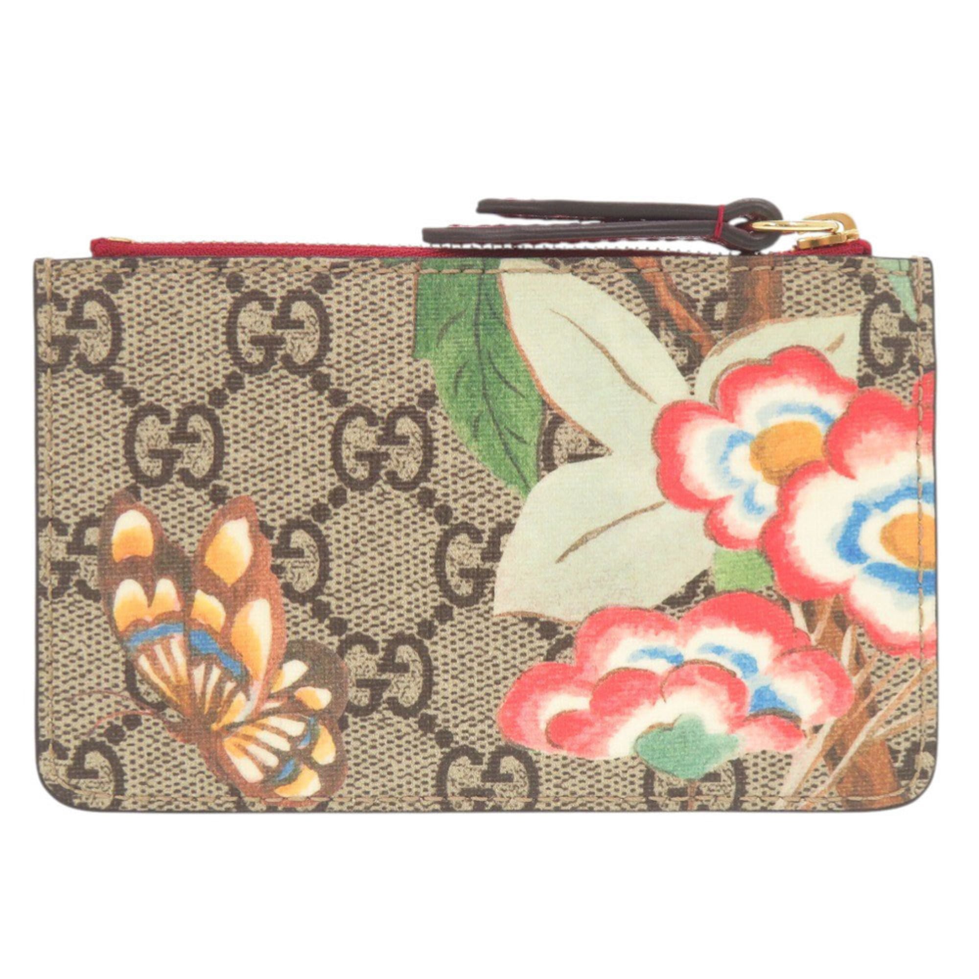Like new Gucci Tian GG Supreme 424898 Beige Wallet/Coin Case 0188