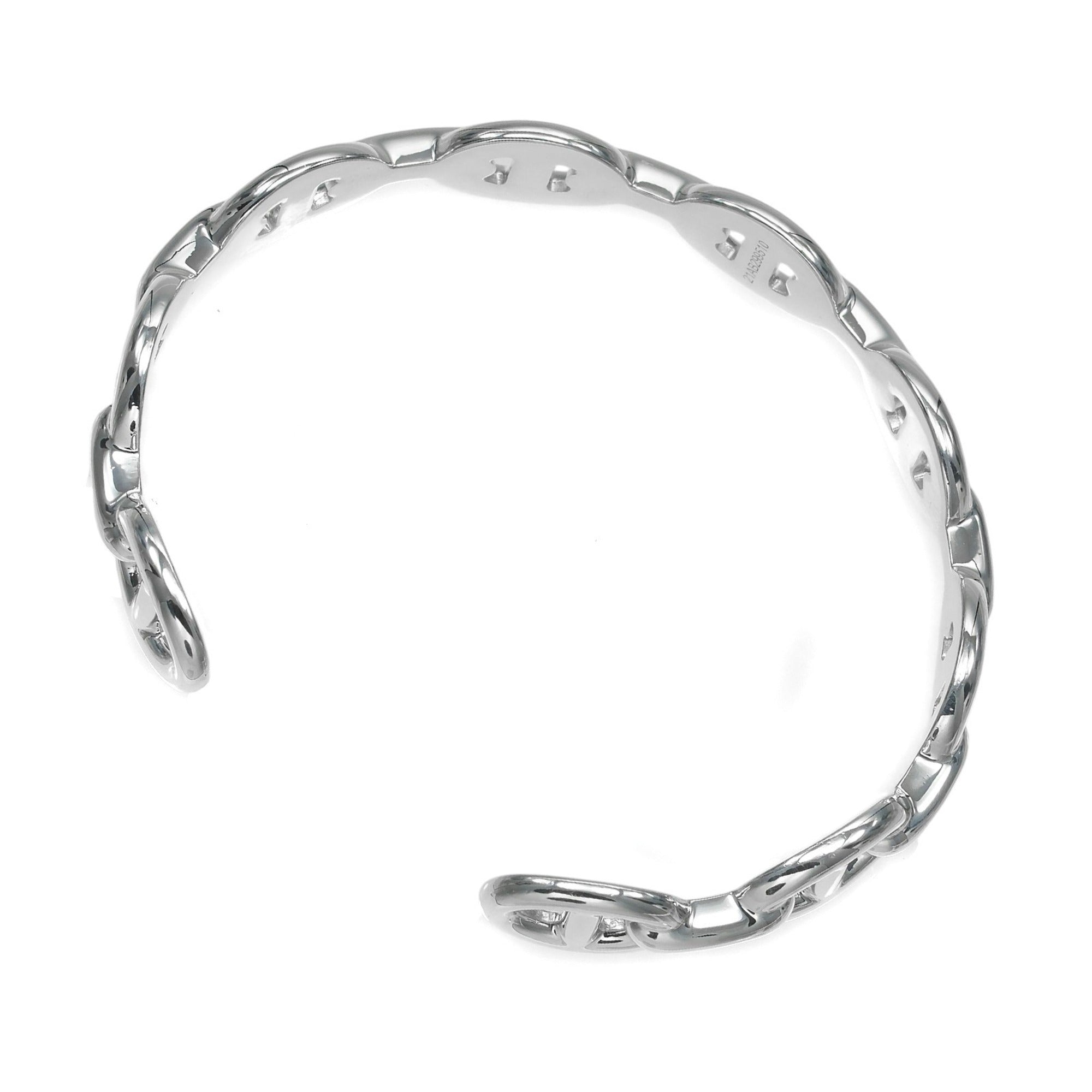 Hermes Chaine d'Ancre Anchene ST Bracelet, Sterling Silver 925, Made in Italy, 21AB299510, Approx. 18.1g, Unisex — Like New