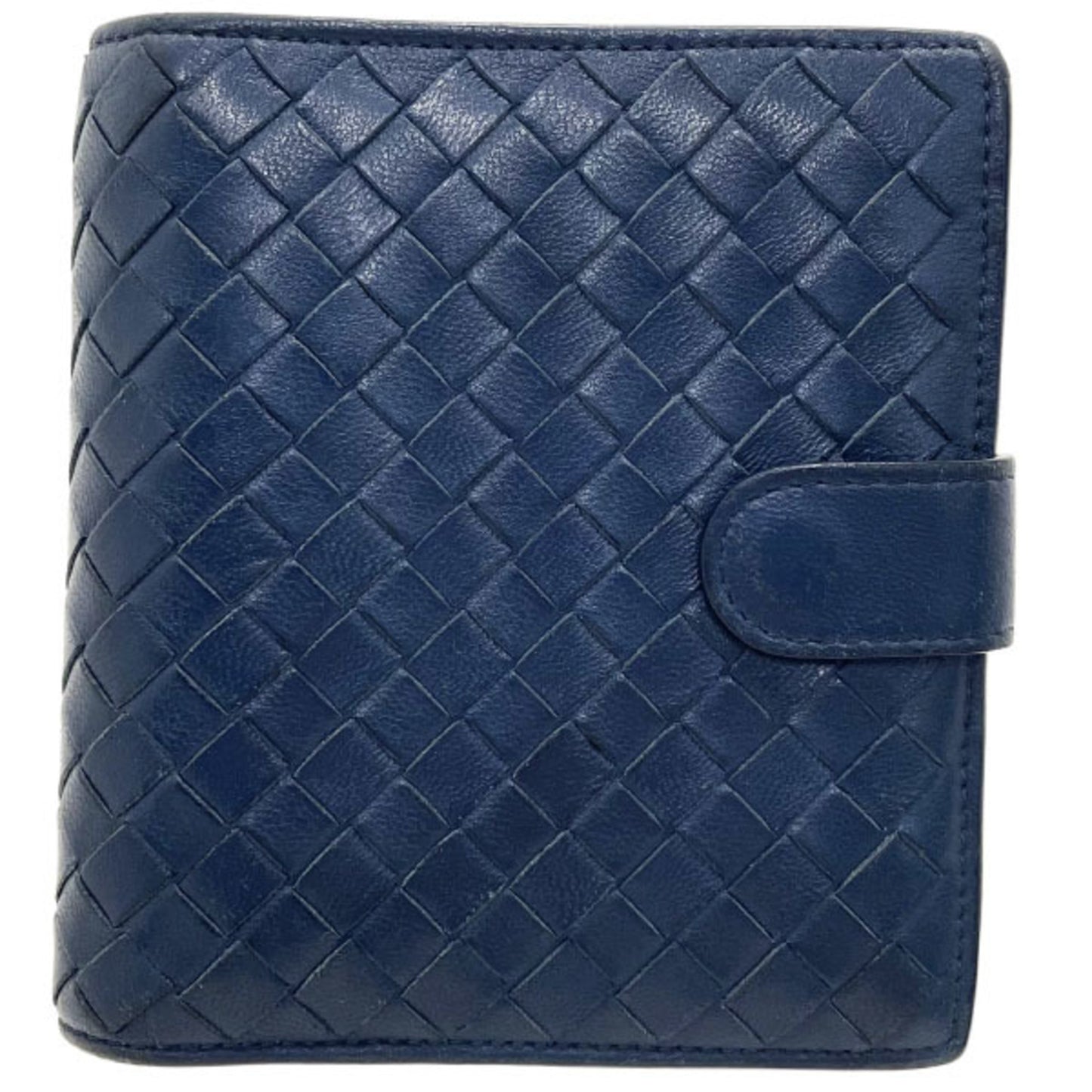 Bottega Veneta Intrecciato Leather Bi-fold Wallet in Navy Blue (114073) and BOTTEGA VENETA Mesh Compact (TRN-15876)