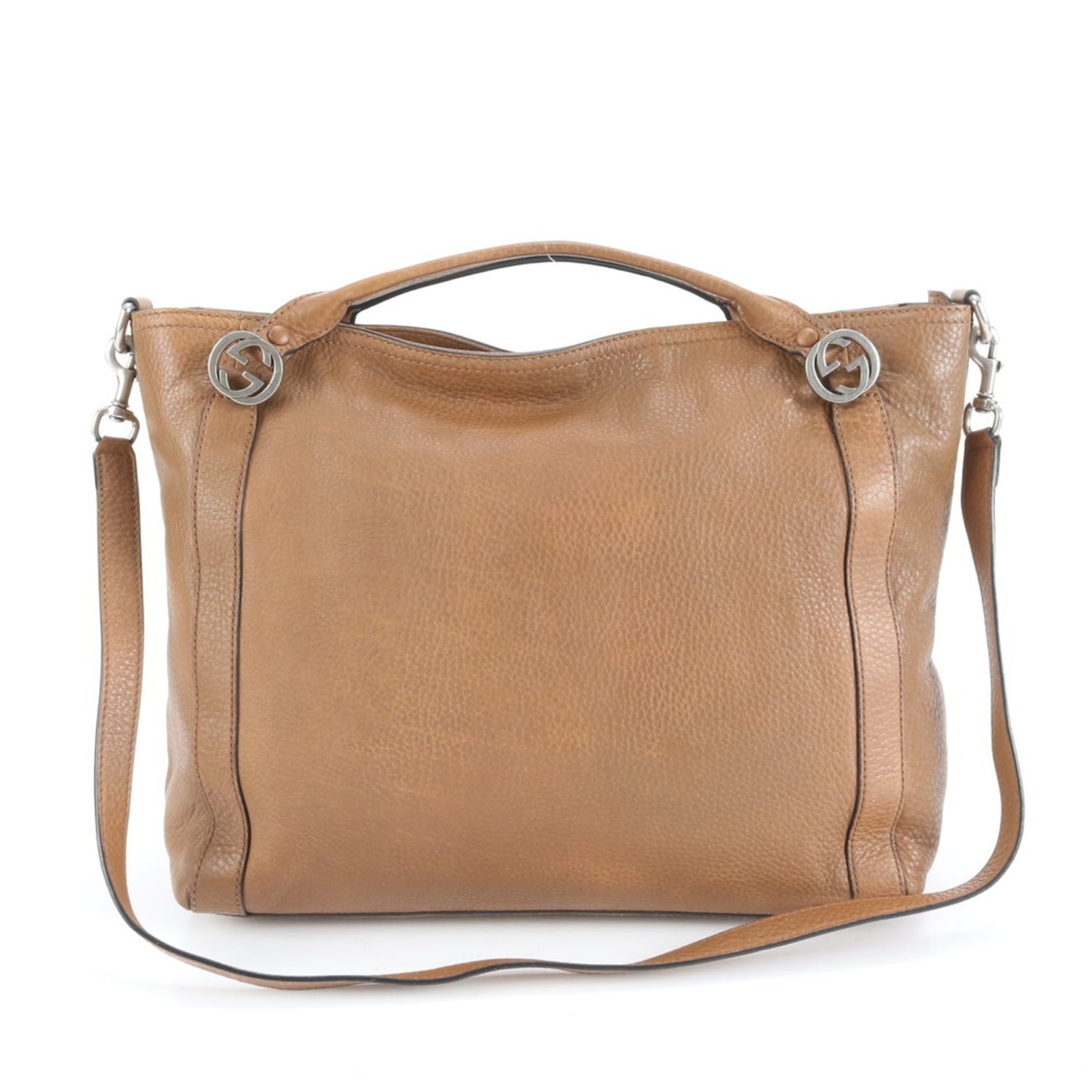 Gucci Miss GG 323675 Leather 2-Way Shoulder Bag/Hand Tote/Brown Women's