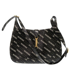 Gucci Jackie 1961 The Hacker Project Balenciaga Collaboration 636712 Leather Black Shoulder Bag 1707GUCCI — Like New