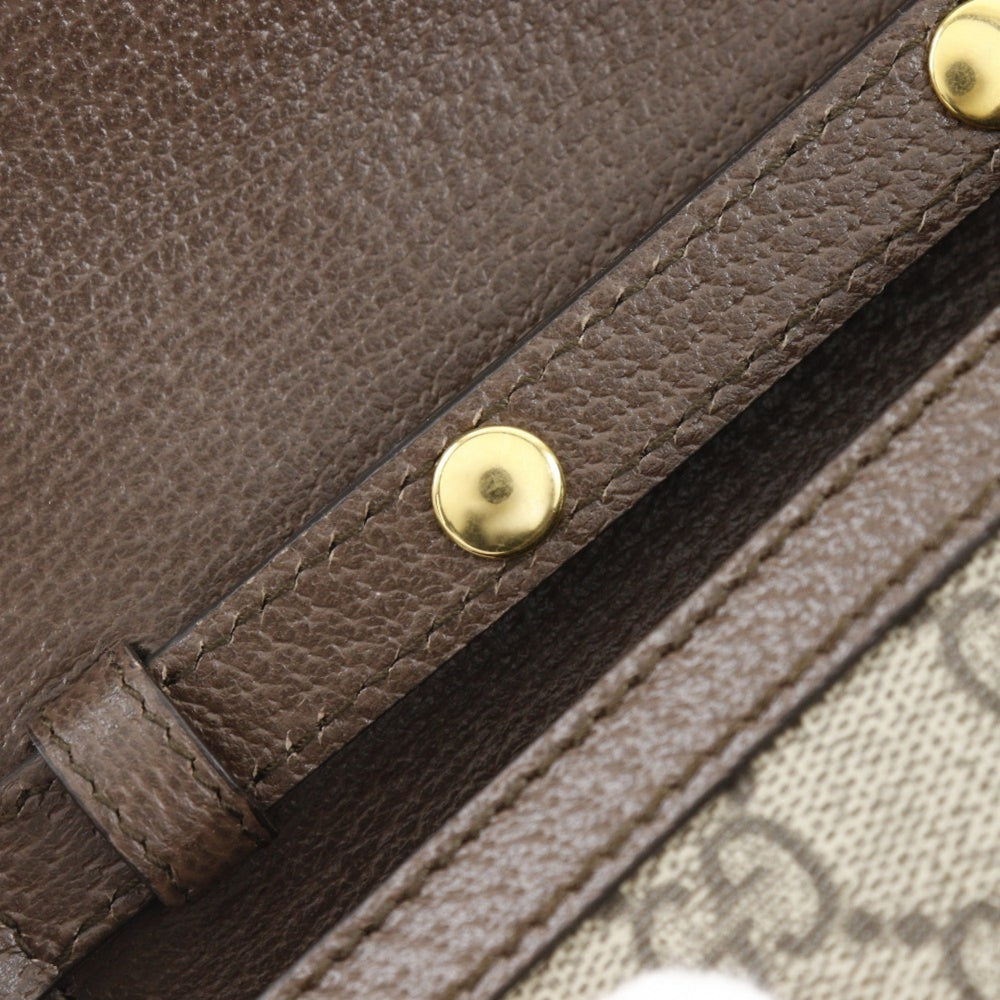 Gucci Ophidia Shoulder Bag, Sherry Line Mini Chain 696180, GG Supreme Canvas, Brown, 2-way, Flap, Women's — Like New